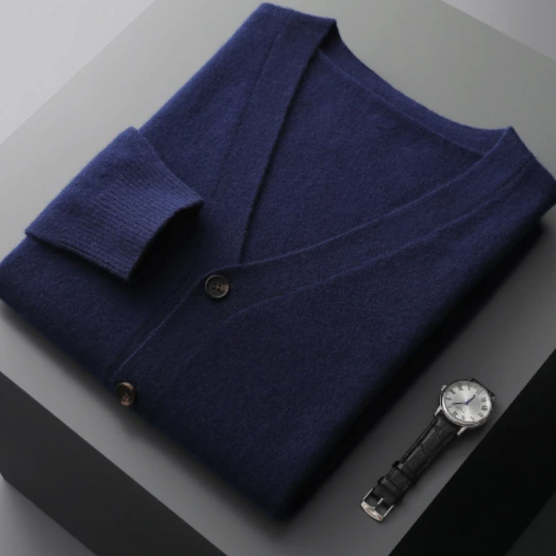 Women's Oversized Knit Cardigan Soft V-Neck Button-Up Jumper