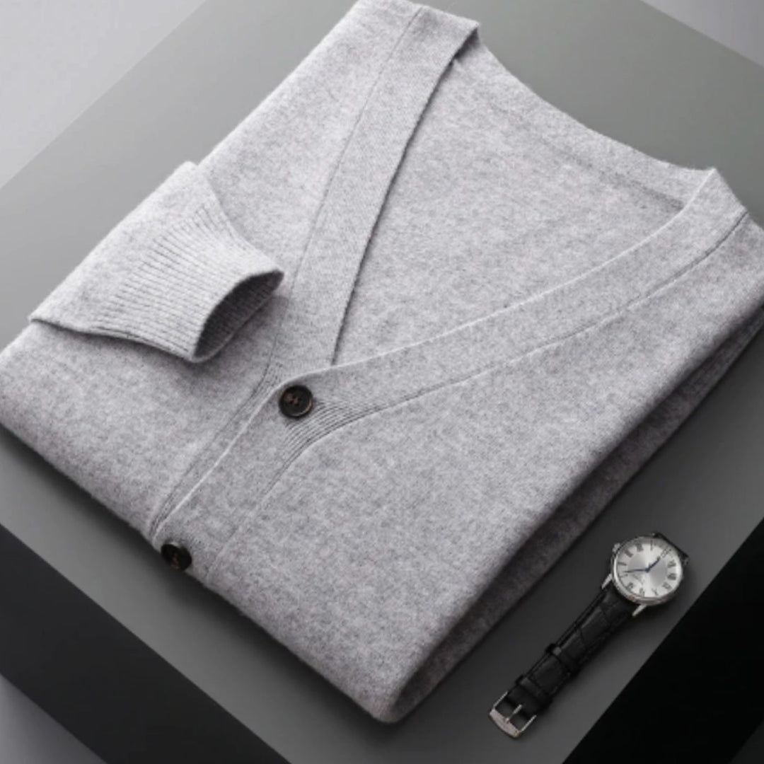 Women's Oversized Knit Cardigan Soft V-Neck Button-Up Jumper