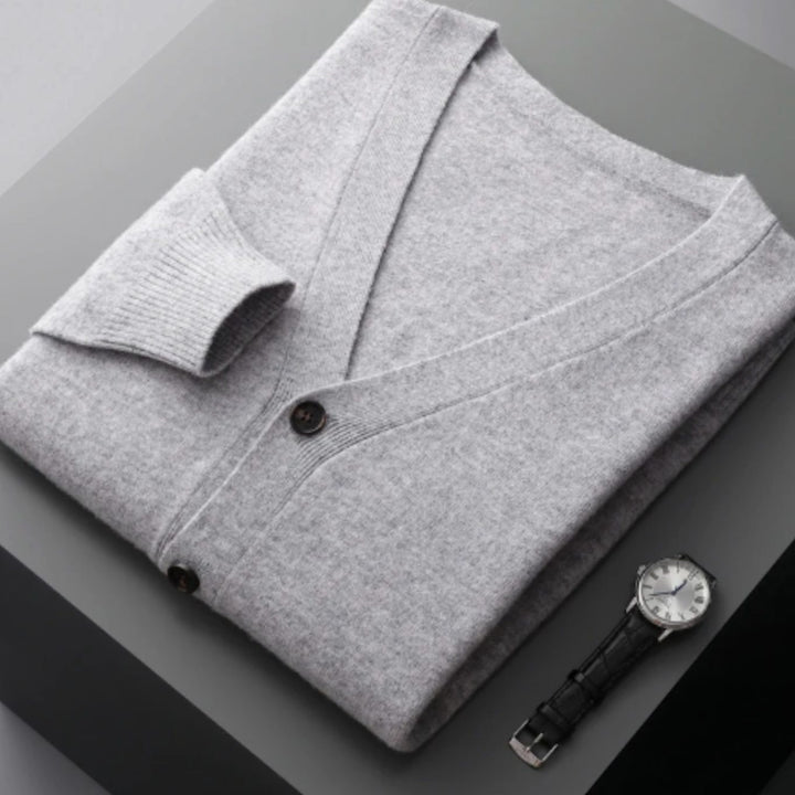 Women's Oversized Knit Cardigan Soft V-Neck Button-Up Jumper