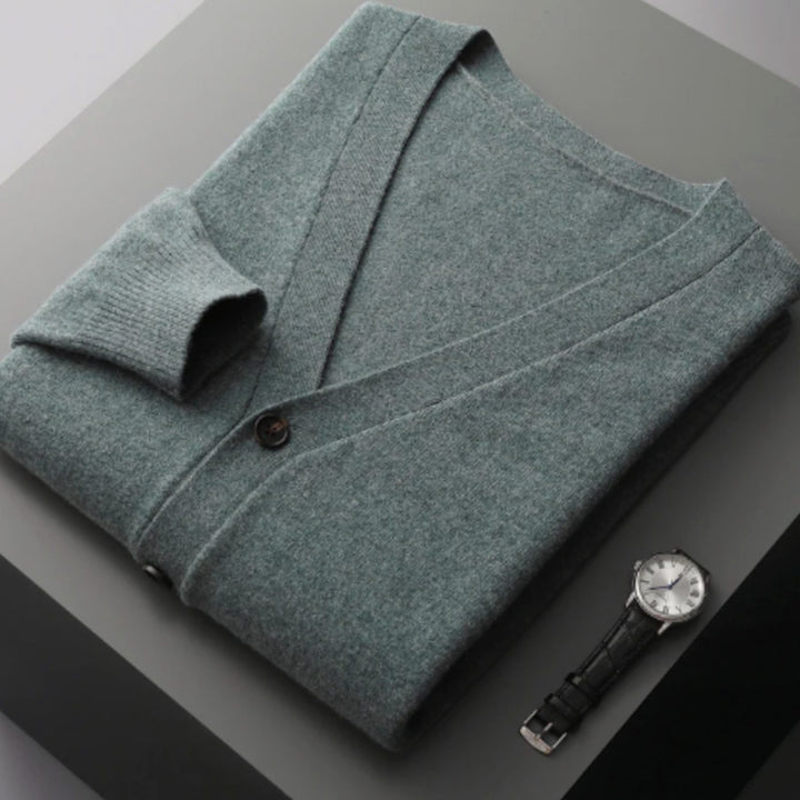 Women's Oversized Knit Cardigan Soft V-Neck Button-Up Jumper