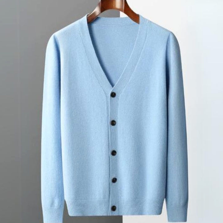 Women's Oversized Knit Cardigan Soft V-Neck Button-Up Jumper