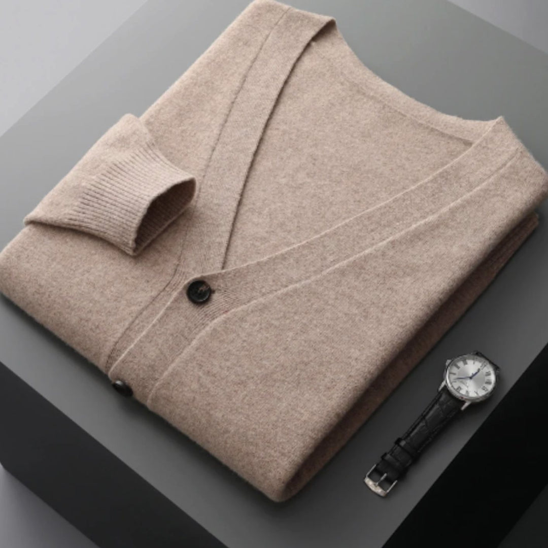 Women's Oversized Knit Cardigan Soft V-Neck Button-Up Jumper