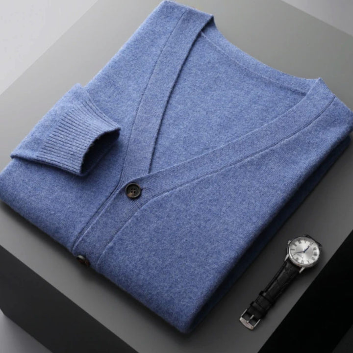 Women's Oversized Knit Cardigan Soft V-Neck Button-Up Jumper