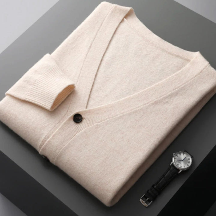 Women's Oversized Knit Cardigan Soft V-Neck Button-Up Jumper
