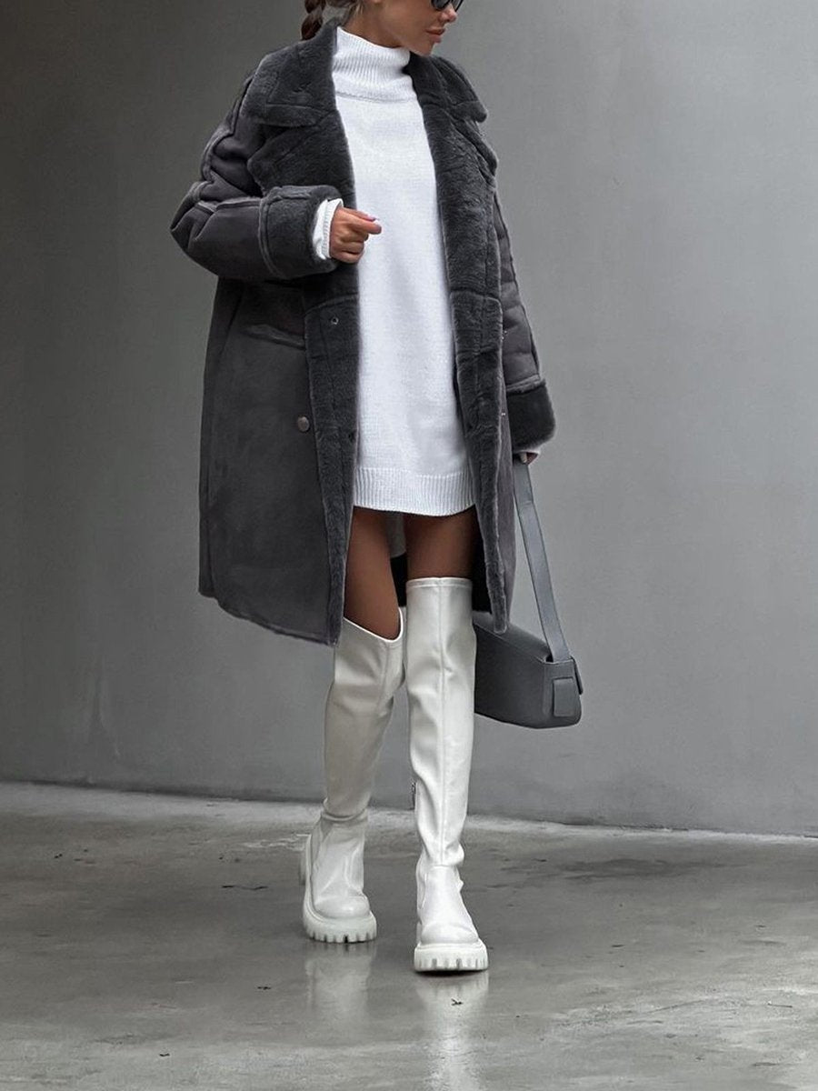 Women's Oversized Long Teddy Faux Fur Coat