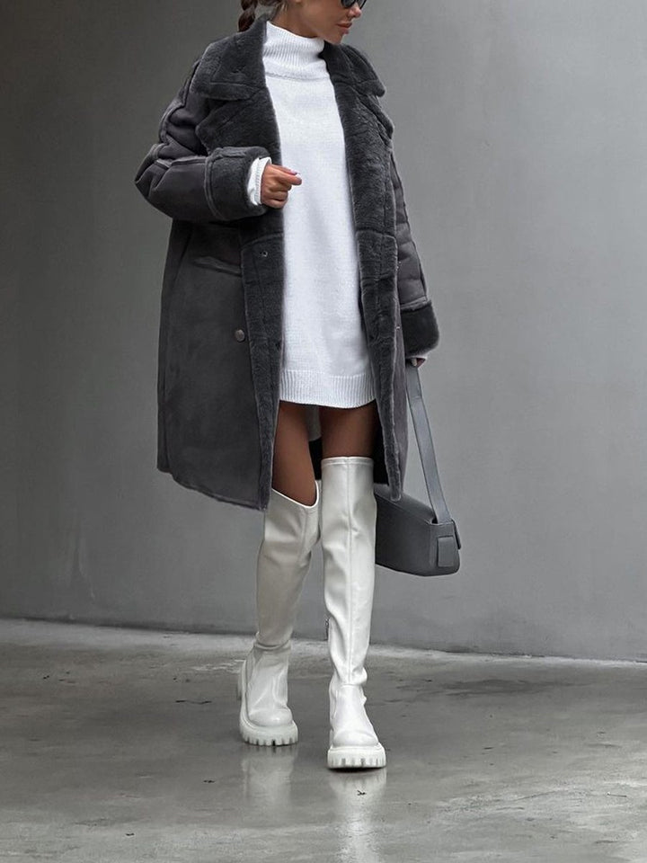 Women's Oversized Long Teddy Faux Fur Coat