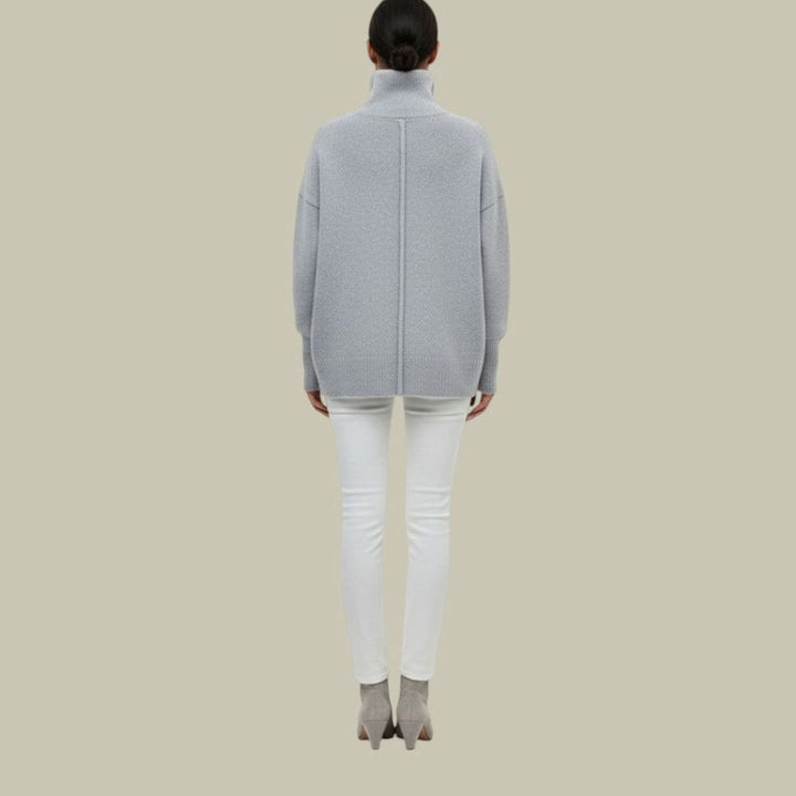 Women's Oversized Loose Fit Turtlenecks Chunky Knit Winter Jumper