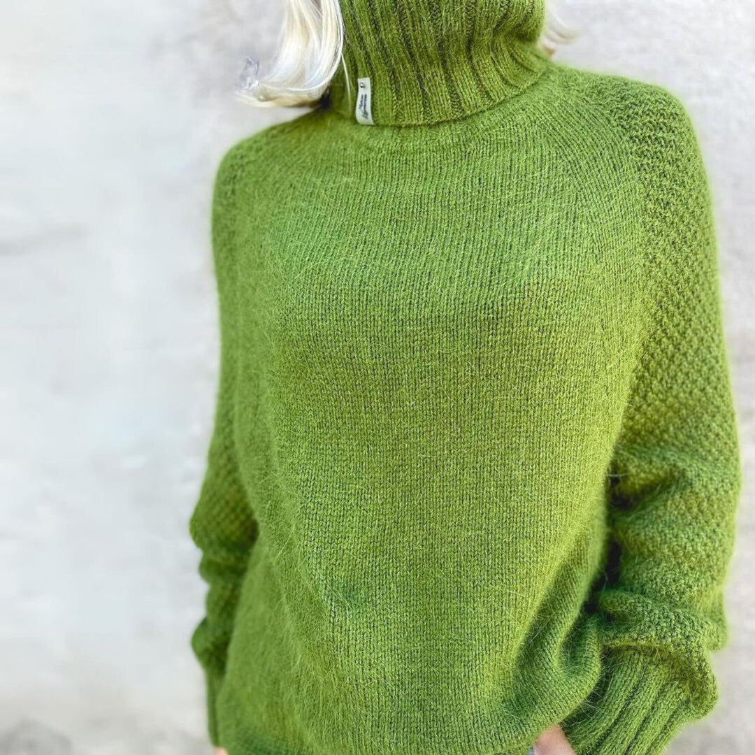Women's Oversized Rollneck Turtleneck Jumper Raglan Knit