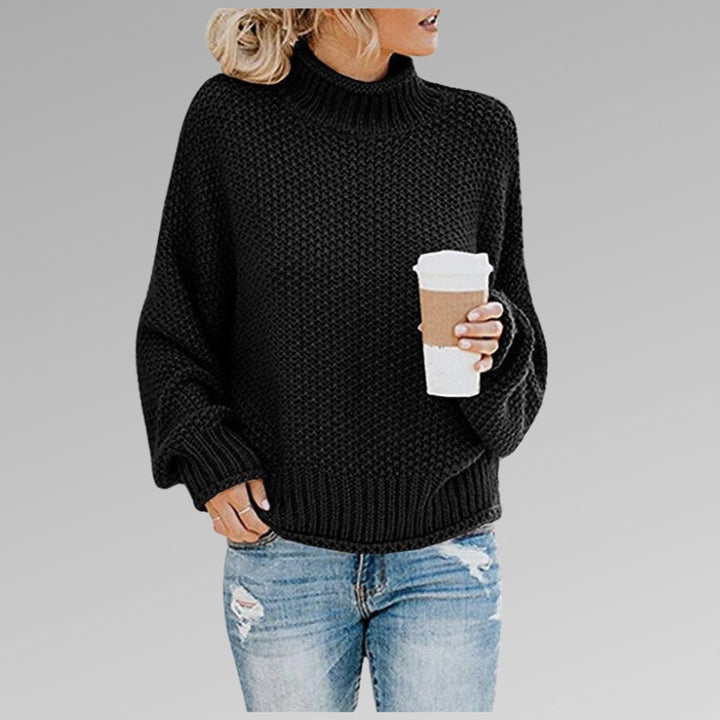 Women's Oversized Turtleneck Chunky Knit Jumper