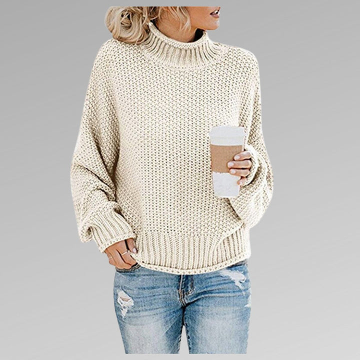 Women's Oversized Turtleneck Chunky Knit Jumper