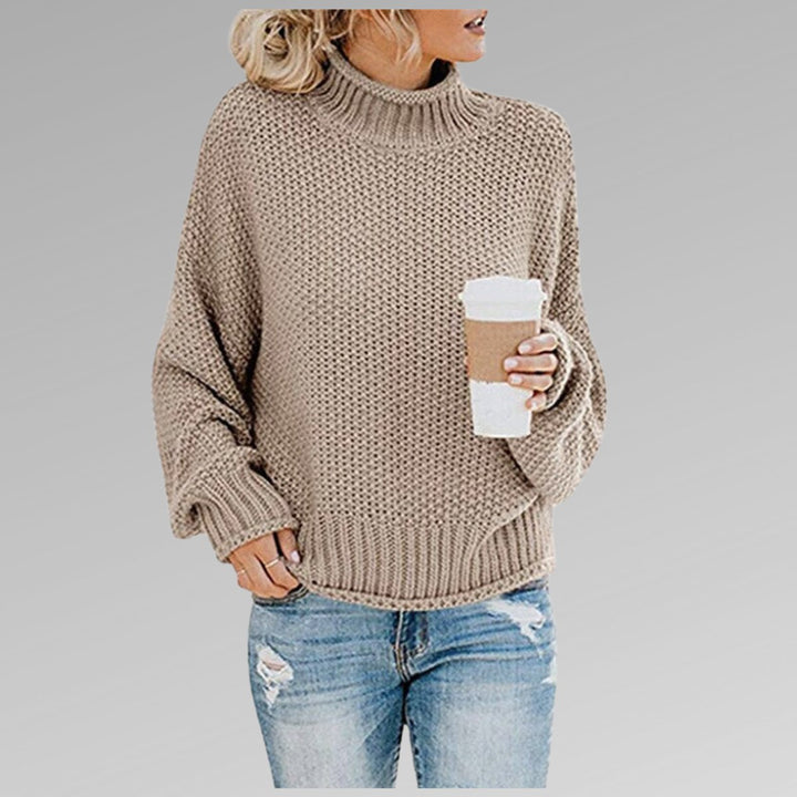 Women's Oversized Turtleneck Chunky Knit Jumper