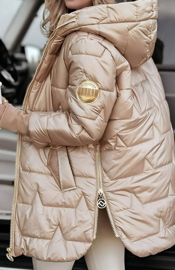 Women's Quilted Hooded Longline Puffer Jacket