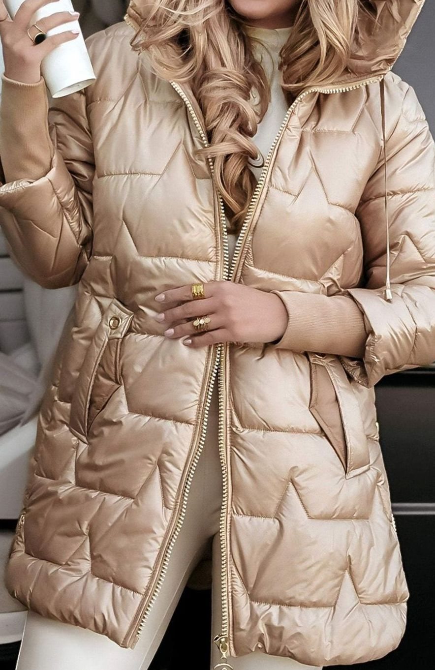 Women's Quilted Hooded Longline Puffer Jacket