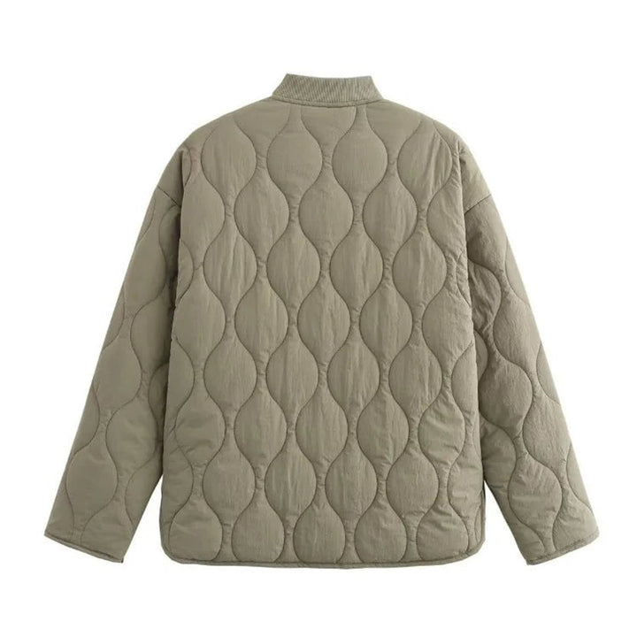 Women's Quilted Leopard-Lined Relaxed Padded Coat