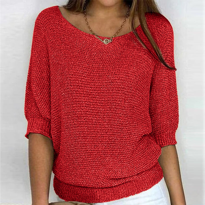 Women's Relaxed-Fit Batwing-Sleeve Knitted Jumper