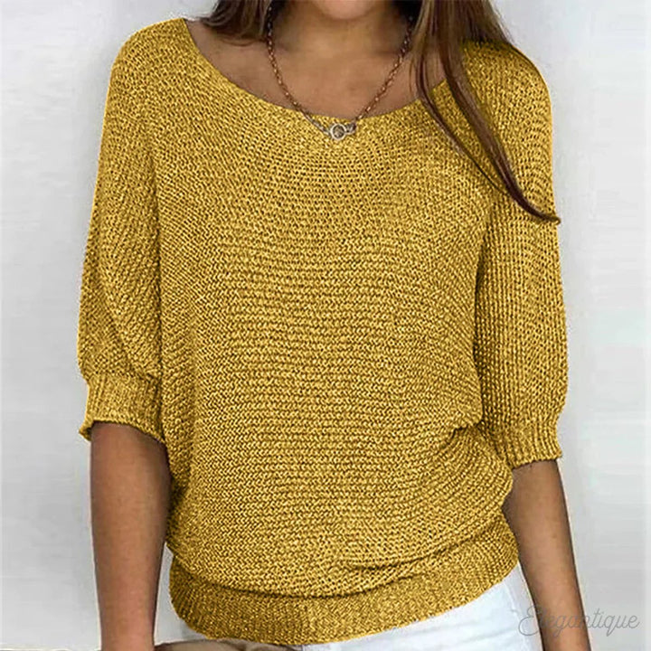 Women's Relaxed-Fit Batwing-Sleeve Knitted Jumper