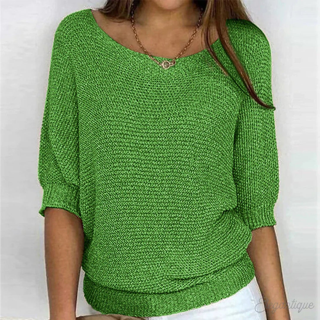 Women's Relaxed-Fit Batwing-Sleeve Knitted Jumper