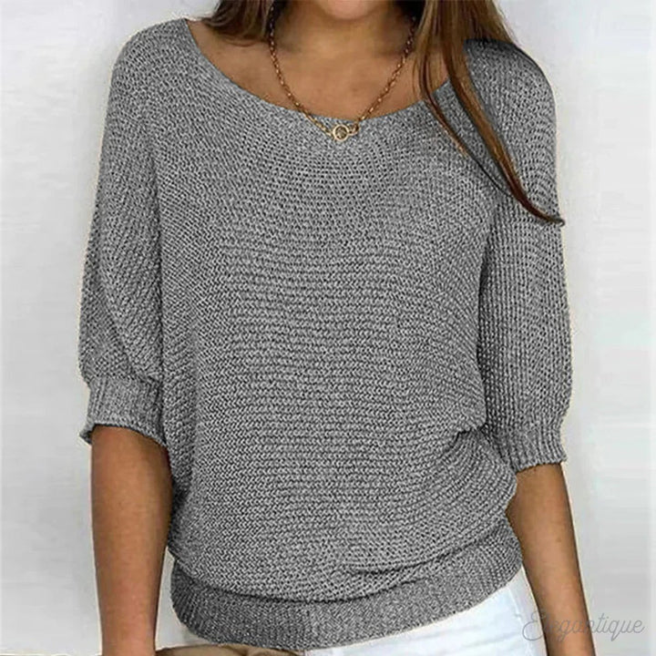 Women's Relaxed-Fit Batwing-Sleeve Knitted Jumper