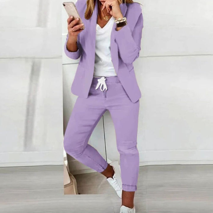 Women's Relaxed-Fit Blazer Jogger Co-ord Two-Piece Set