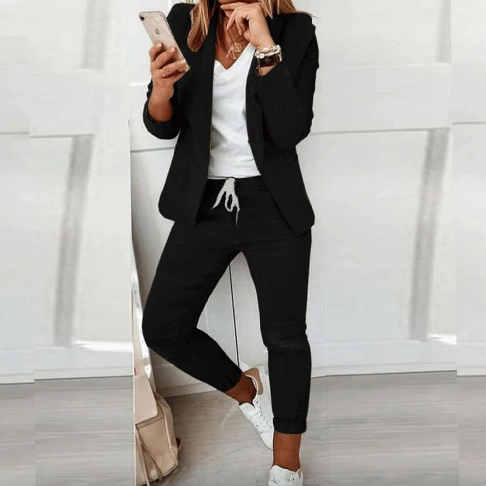 Women's Relaxed-Fit Blazer Jogger Co-ord Two-Piece Set