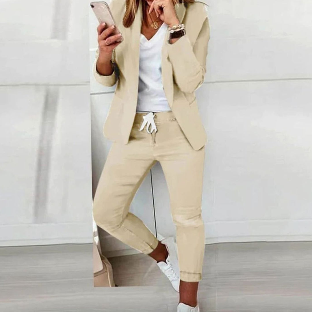 Women's Relaxed-Fit Blazer Jogger Co-ord Two-Piece Set