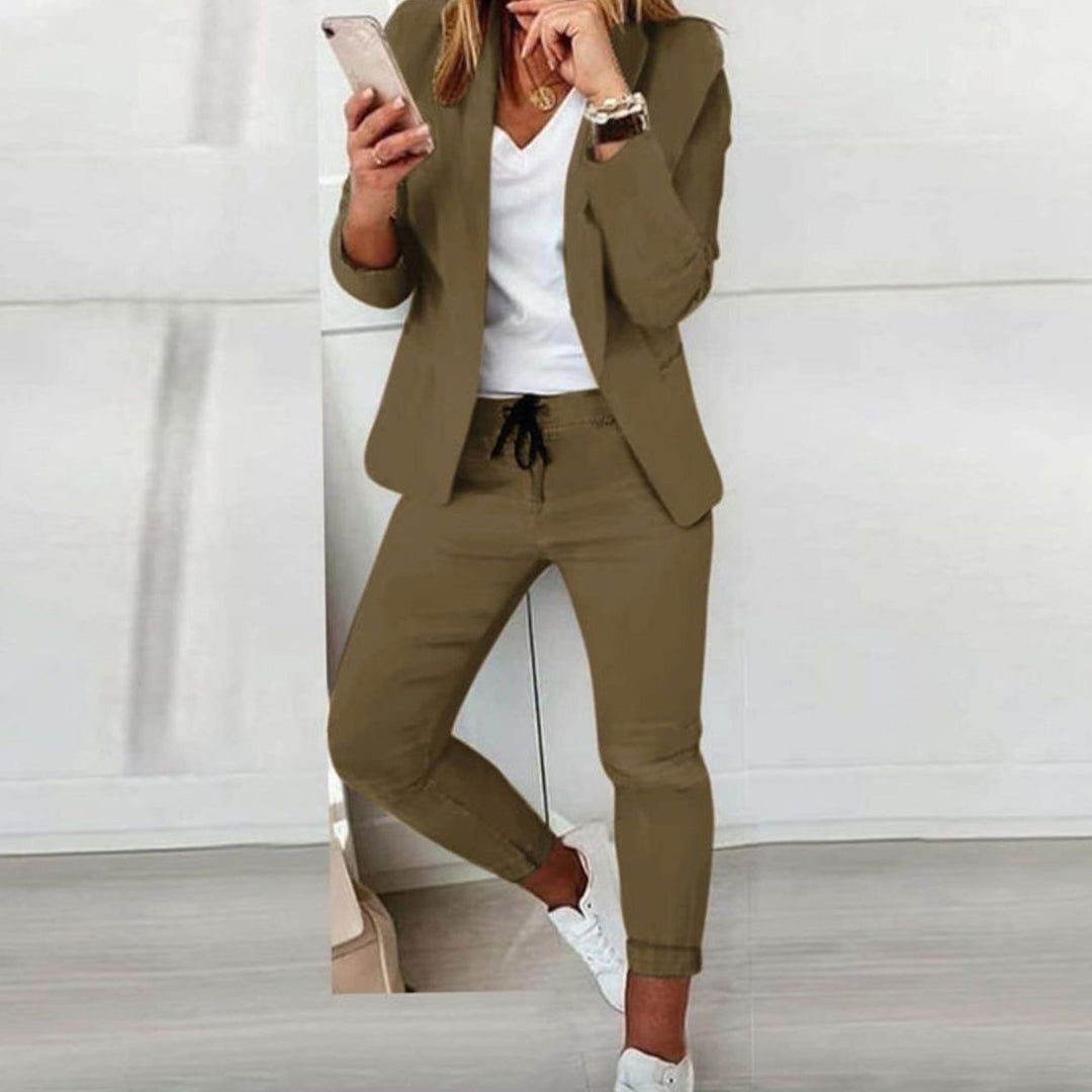 Women's Relaxed-Fit Blazer Jogger Co-ord Two-Piece Set