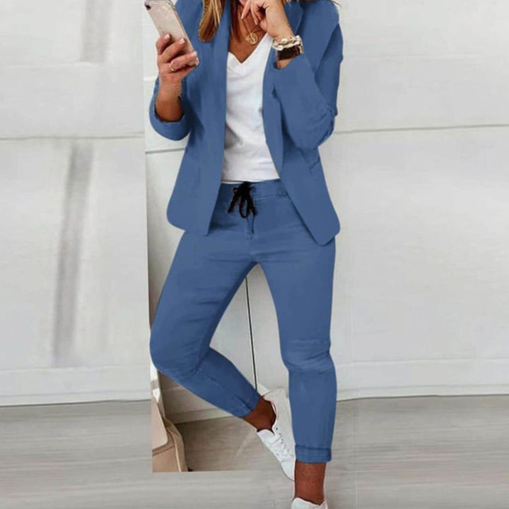 Women's Relaxed-Fit Blazer Jogger Co-ord Two-Piece Set