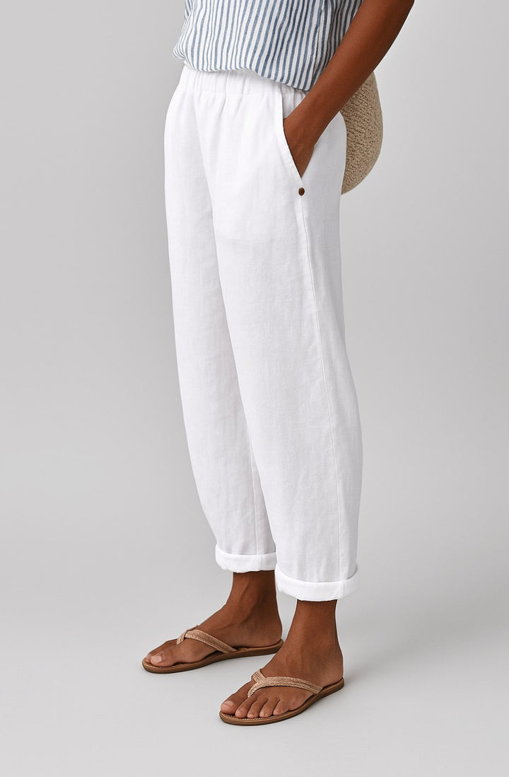 Women's Relaxed-Fit Elasticated-Waist Cuffed Casual Trousers