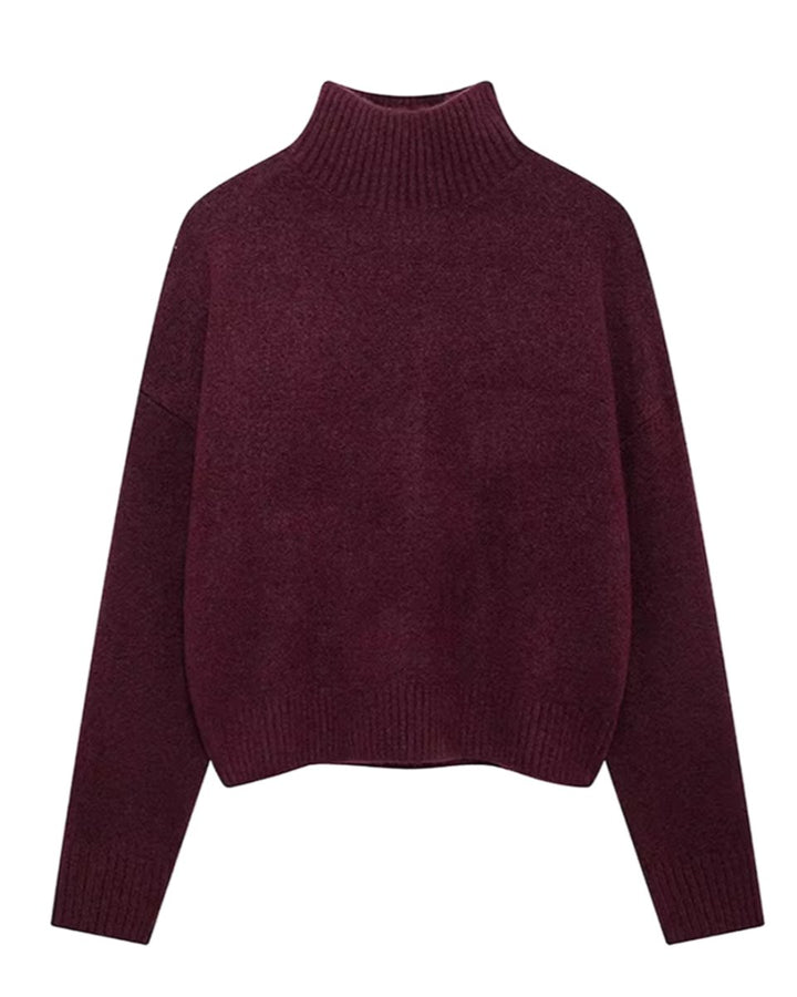 Women's Relaxed-Fit Oversized Knit Turtleneck Jumper