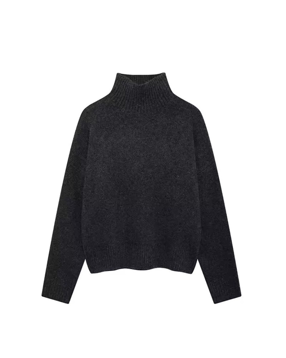 Women's Relaxed-Fit Oversized Knit Turtleneck Jumper