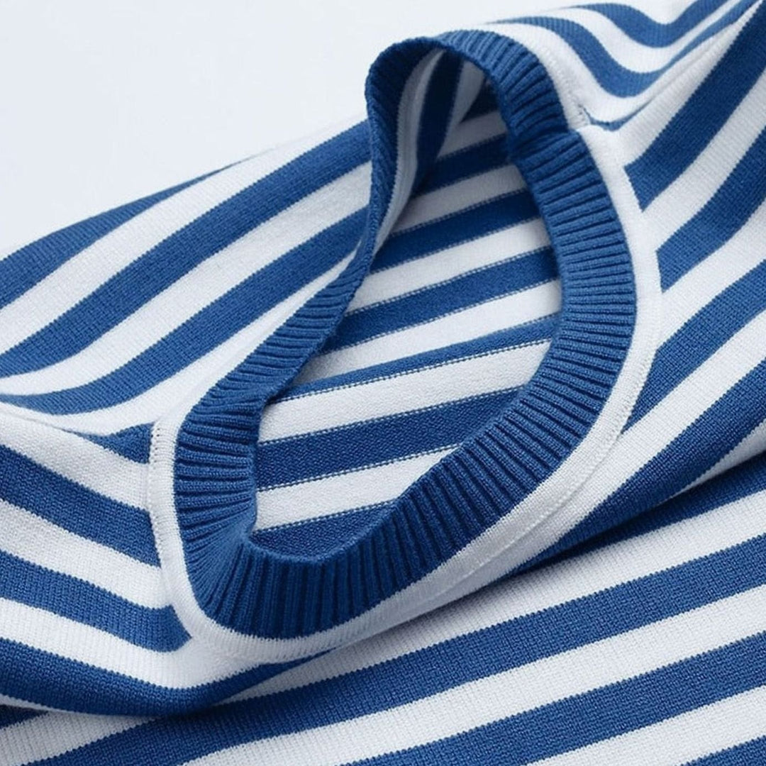 Women's Relaxed-Fit Striped Long-Sleeve Crew-Neck Top