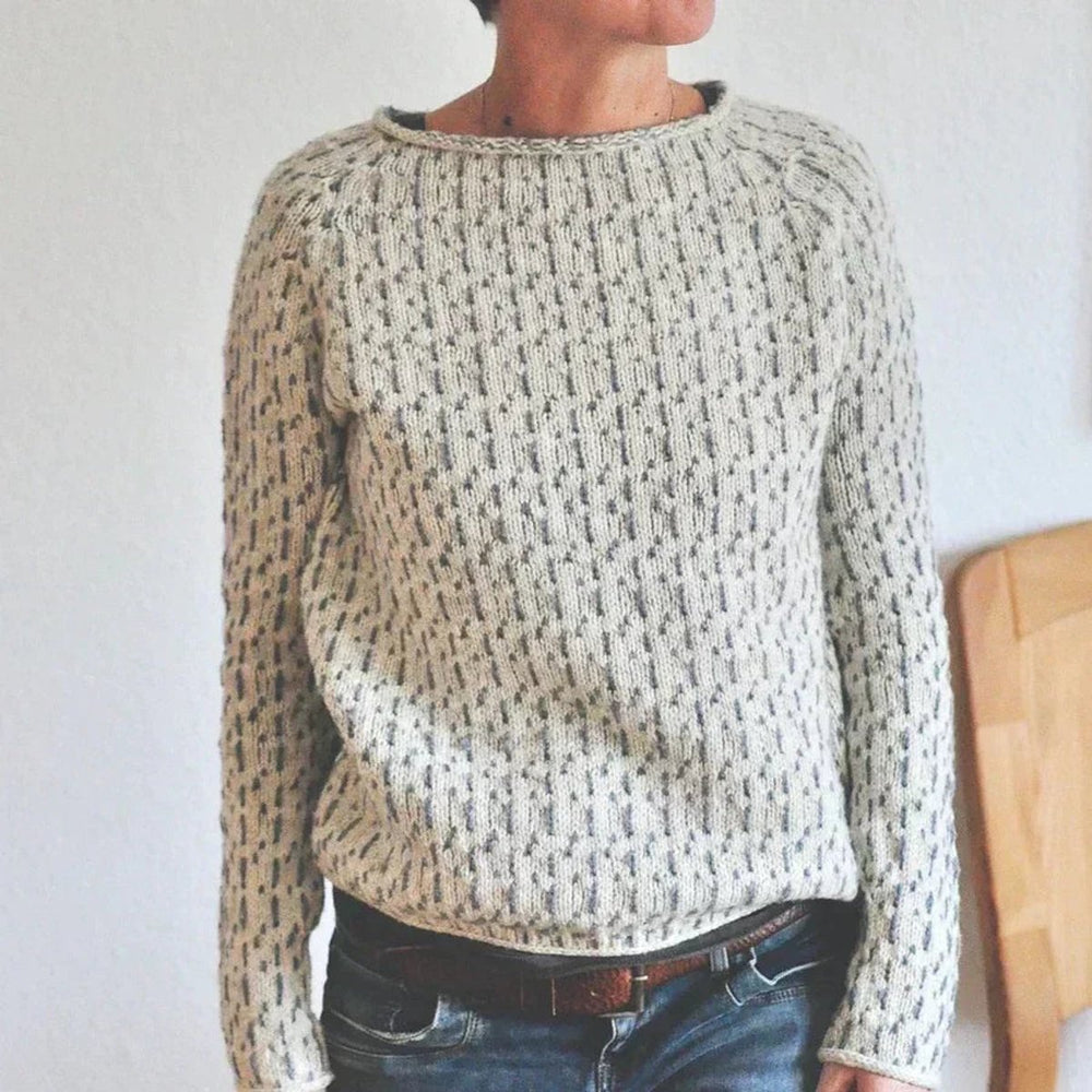 Women's Relaxed-Fit Textured Knitted Sweater Jumper