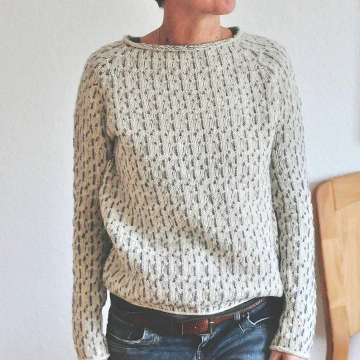 Women's Relaxed-Fit Textured Knitted Sweater Jumper