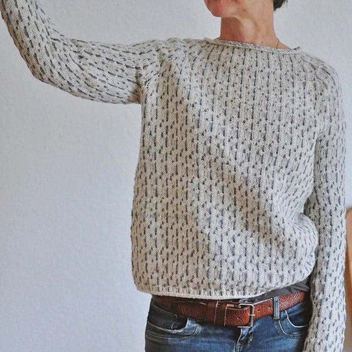 Women's Relaxed-Fit Textured Knitted Sweater Jumper