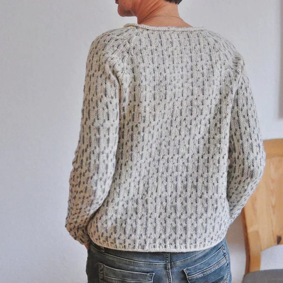 Women's Relaxed-Fit Textured Knitted Sweater Jumper