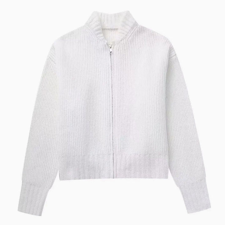 Women's Relaxed-Fit Zip-Back Oversized Knit Cardigan Jumper