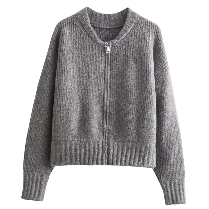 Women's Relaxed-Fit Zip-Back Oversized Knit Cardigan Jumper