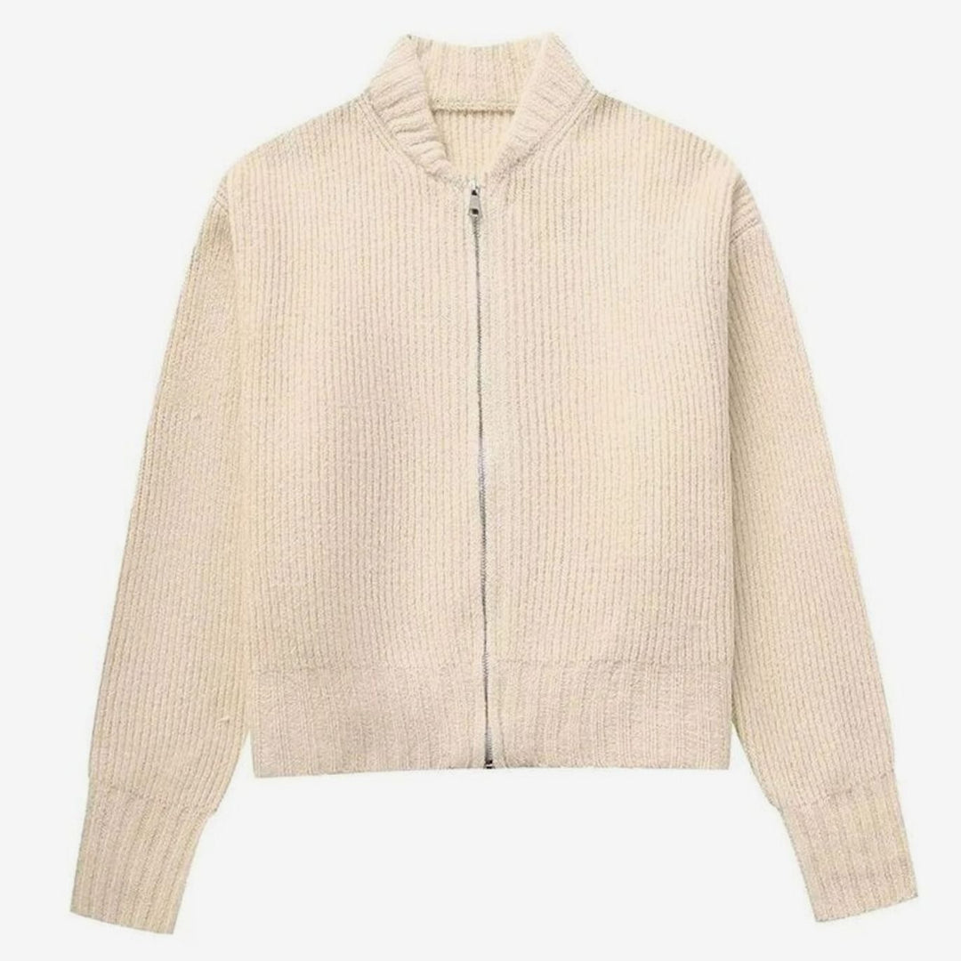 Women's Relaxed-Fit Zip-Back Oversized Knit Cardigan Jumper
