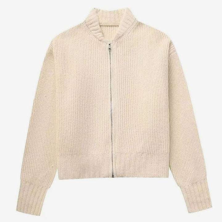 Women's Relaxed-Fit Zip-Back Oversized Knit Cardigan Jumper
