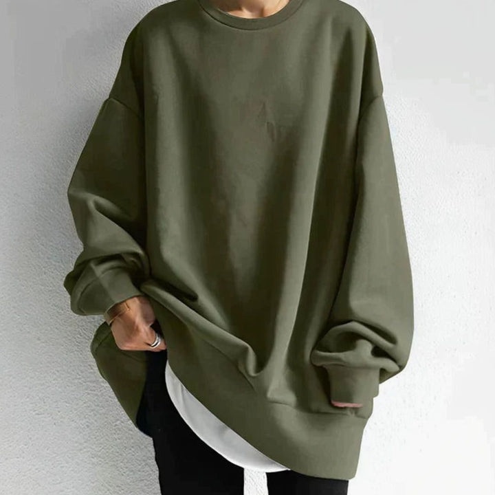 Women's Relaxed Oversized Knit Cardigan Crew Neck Pullover Jumper