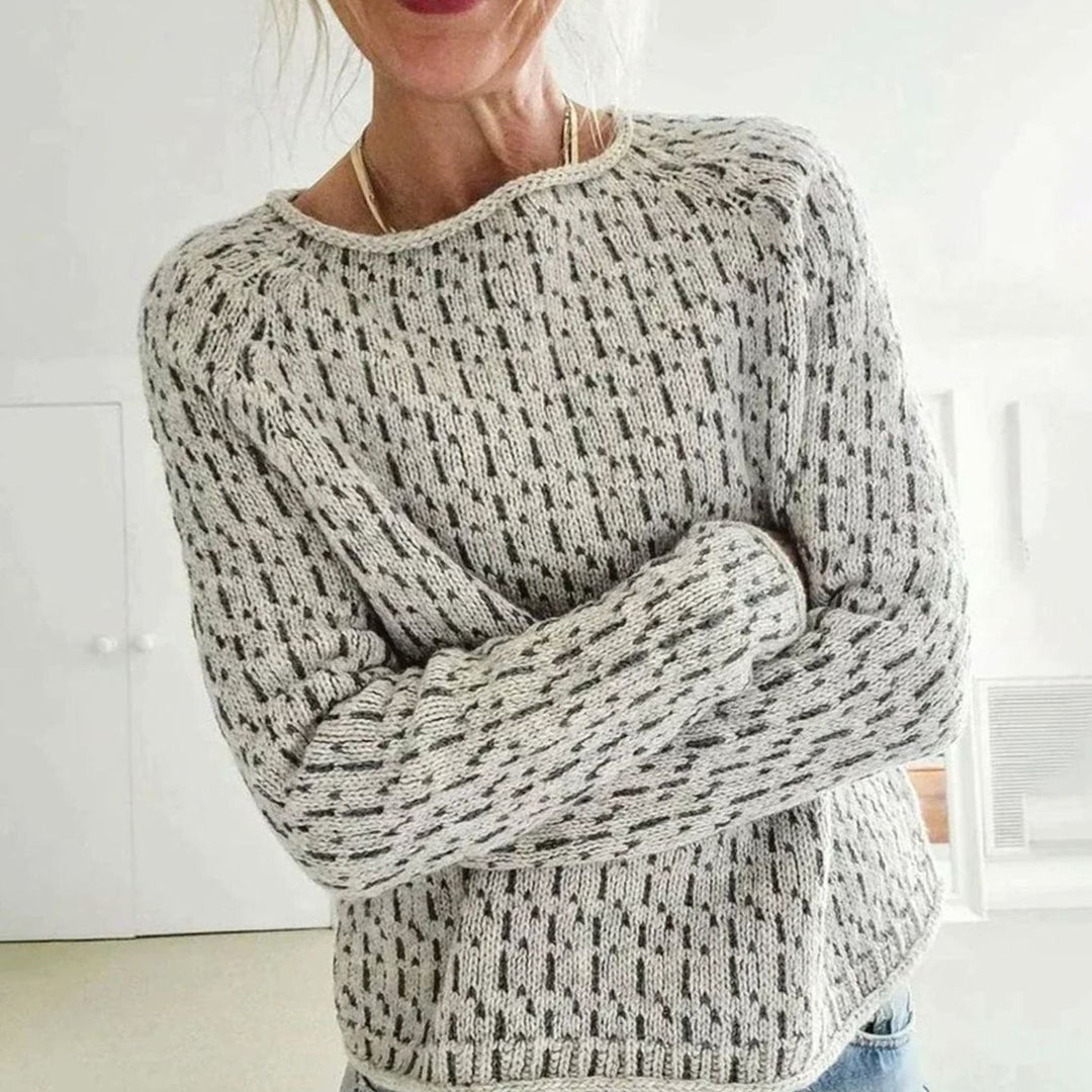 Women's Relaxed Oversized Knit Jumper Round Neck Pullover