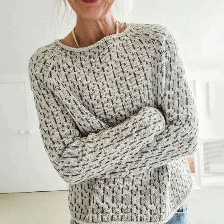 Women's Relaxed Oversized Knit Jumper Round Neck Pullover