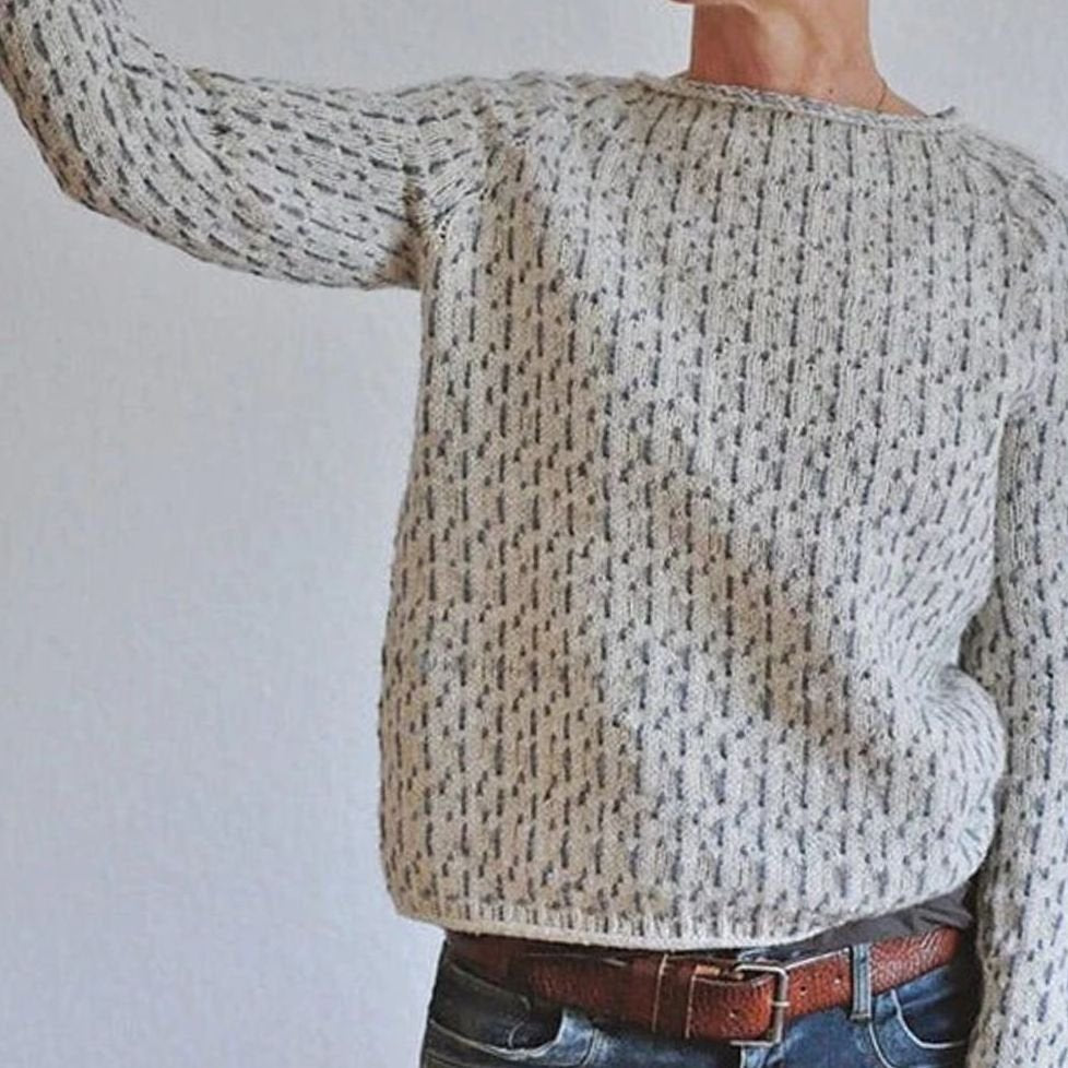 Women's Relaxed Oversized Knit Jumper Round Neck Pullover