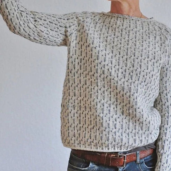 Women's Relaxed Oversized Knit Jumper Round Neck Pullover