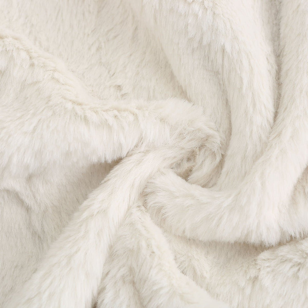 Women's Retro Sherpa-Lined Faux Fur Coat Cropped Biker Jacket