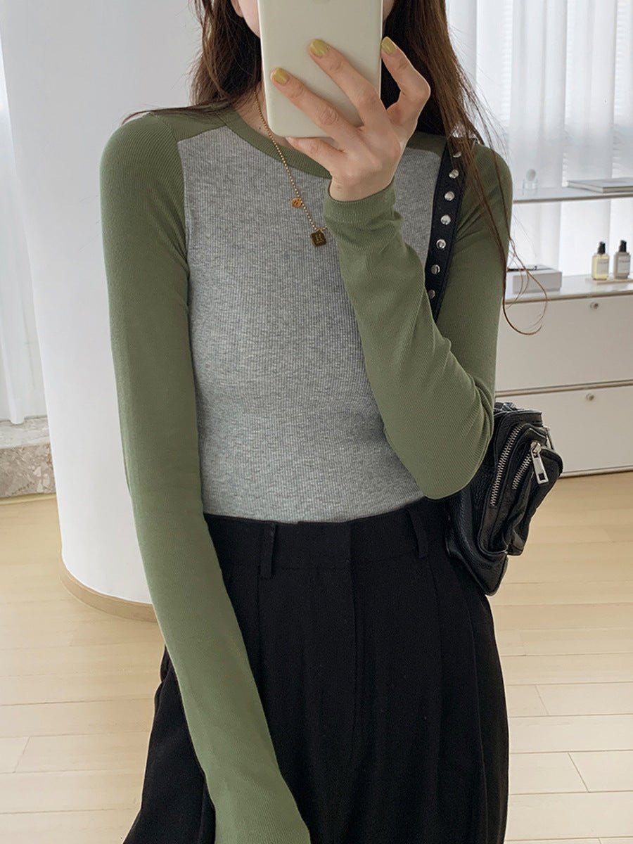Women's Ribbed Bodycon Long-Sleeve Knitted Dress Button Cuff