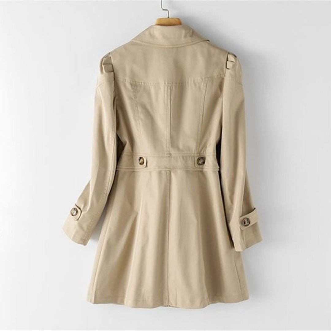 Women's Single-Breasted Long-Line Belted Trench Coat