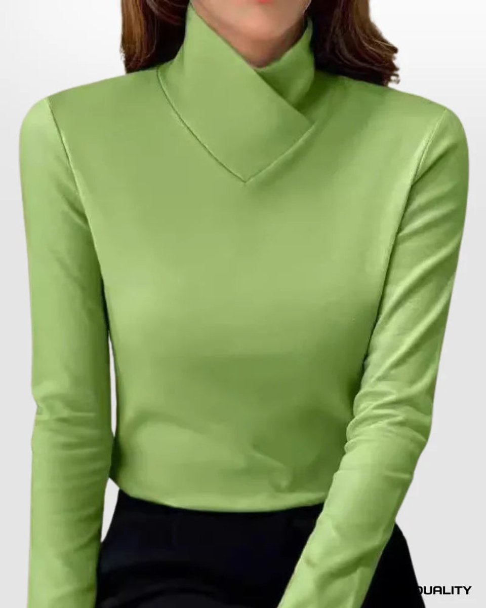 Women's Slim-Fit Long-Sleeve Turtleneck Jumper