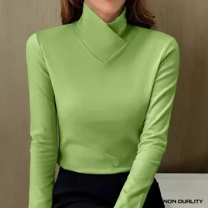 Women's Slim-Fit Long-Sleeve Turtleneck Jumper