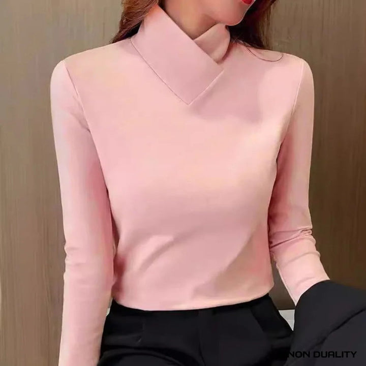 Women's Slim-Fit Long-Sleeve Turtleneck Jumper
